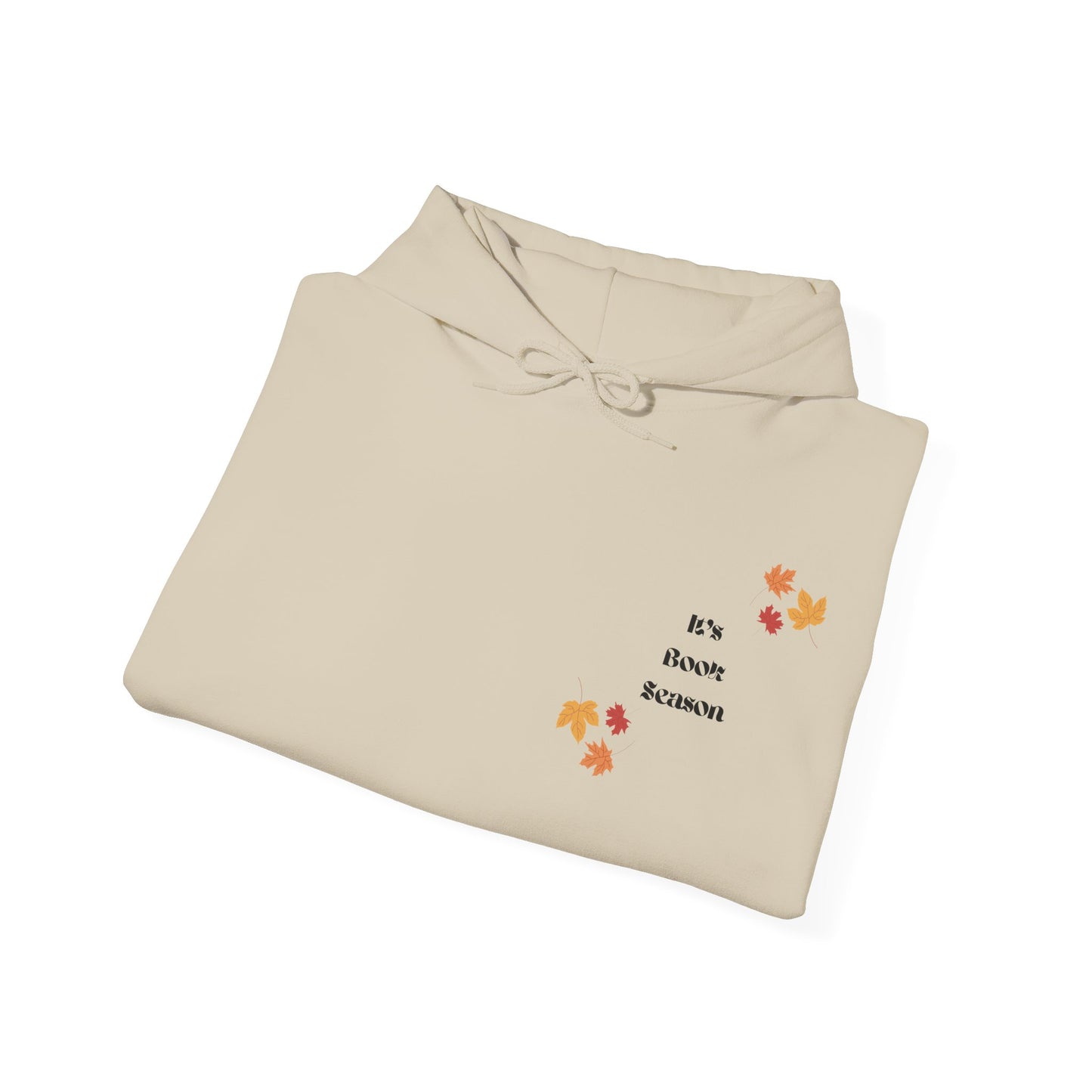 “It’s Book Season” Sand Hoodie – Cozy Fall Aesthetic Sweatshirt, Unisex Hoodie for Autumn Lovers