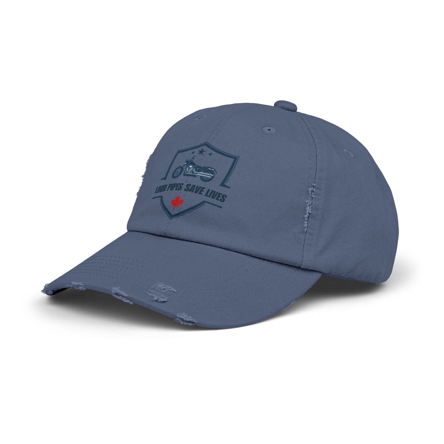 Loud Pipes Save Lives Vintage Dad Hat – Motorcycle Shield Embroidered Cap