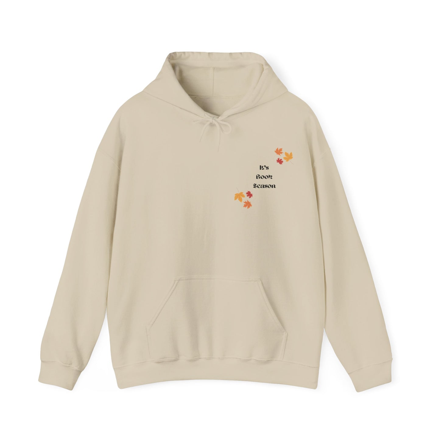 “It’s Book Season” Sand Hoodie – Cozy Fall Aesthetic Sweatshirt, Unisex Hoodie for Autumn Lovers