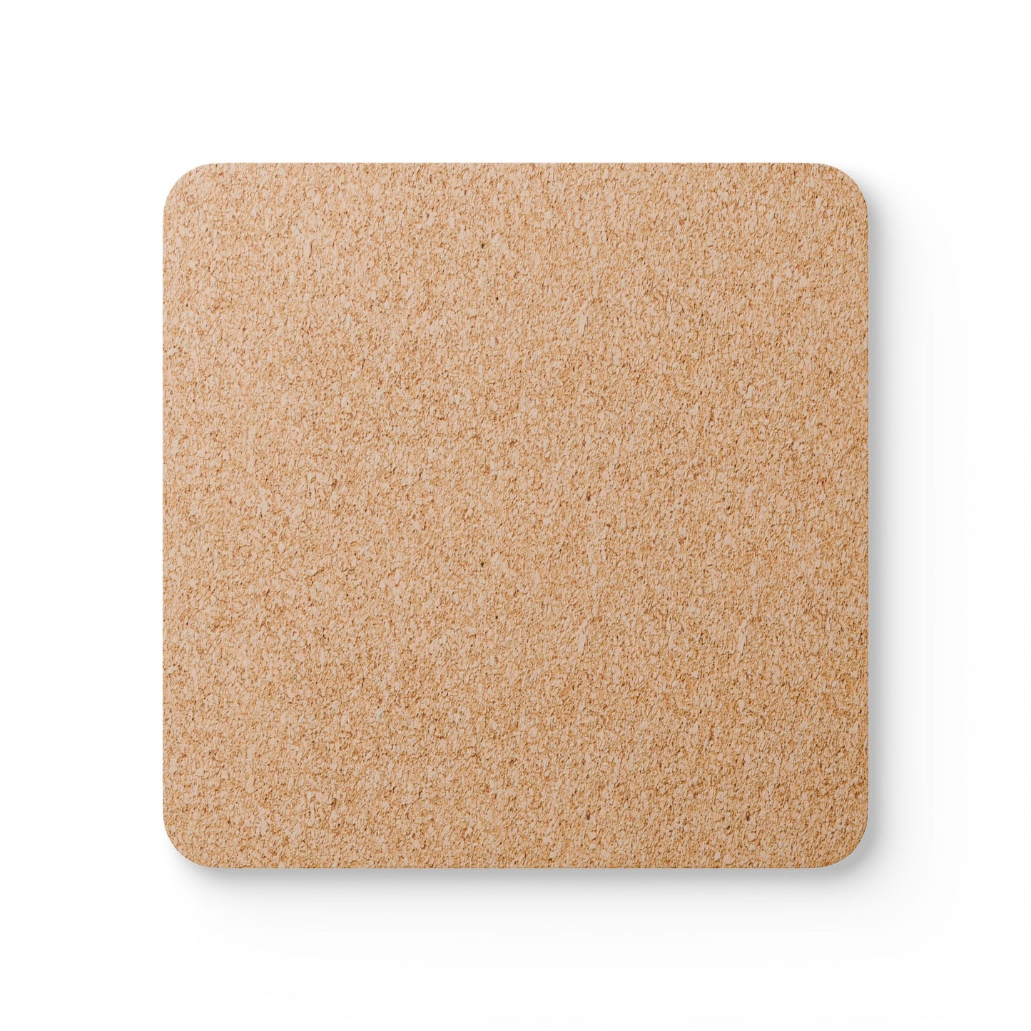 Mediterranean Tile Pattern Ceramic Coaster – Square Drink Coaster with Blue & Yellow Design and Cork Backing