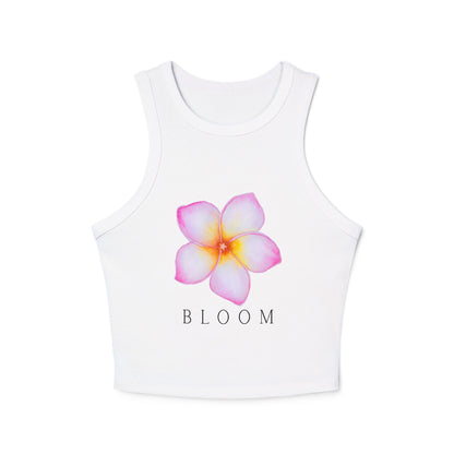 Women's Floral Bloom Racer Tank Top | Summer Staple, Beachwear, Festival Outfit, Gift for Her, Activewear