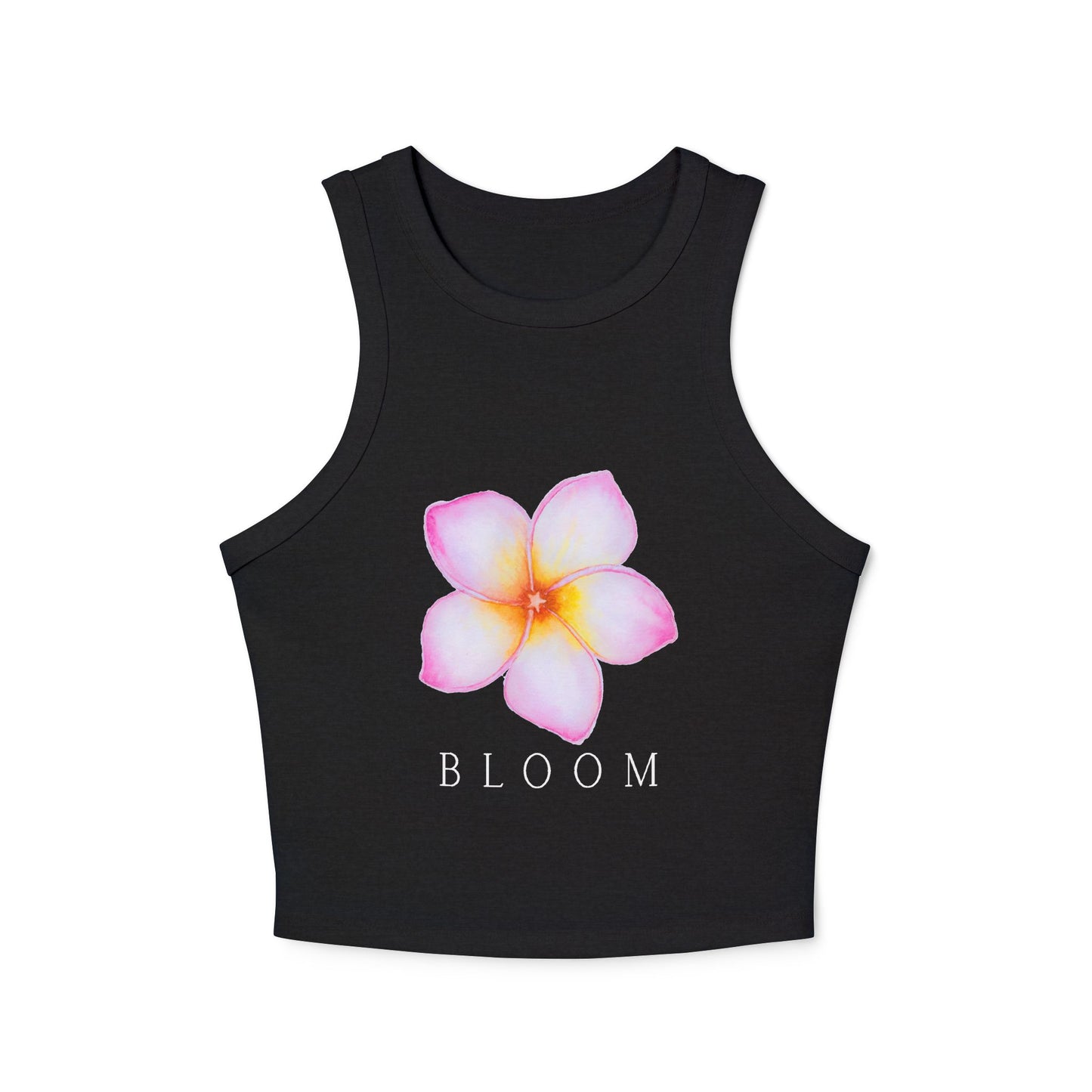 Bloom Floral Women's Racer Tank Top, Summer Fashion, Casual Wear, Gift for Her, Beach Style, Floral Graphic Tee