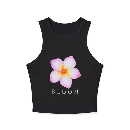 Bloom Floral Women's Racer Tank Top, Summer Fashion, Casual Wear, Gift for Her, Beach Style, Floral Graphic Tee