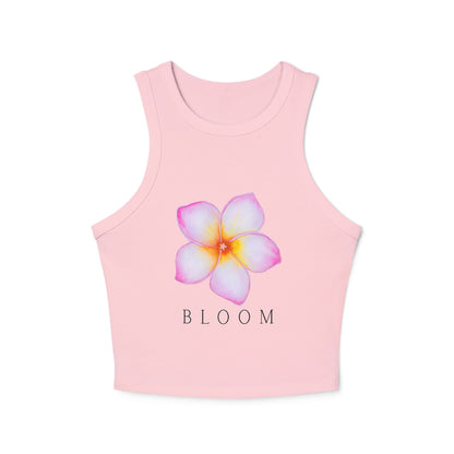 Women's Floral Bloom Racer Tank Top | Summer Staple, Beachwear, Festival Outfit, Gift for Her, Activewear