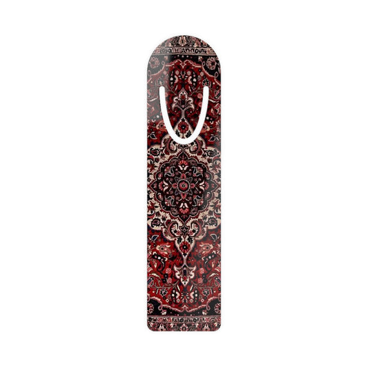 Persian Rug Bookmark – Elegant Metal Bookmark with Oriental Carpet Design, Unique Gift for Book Lovers