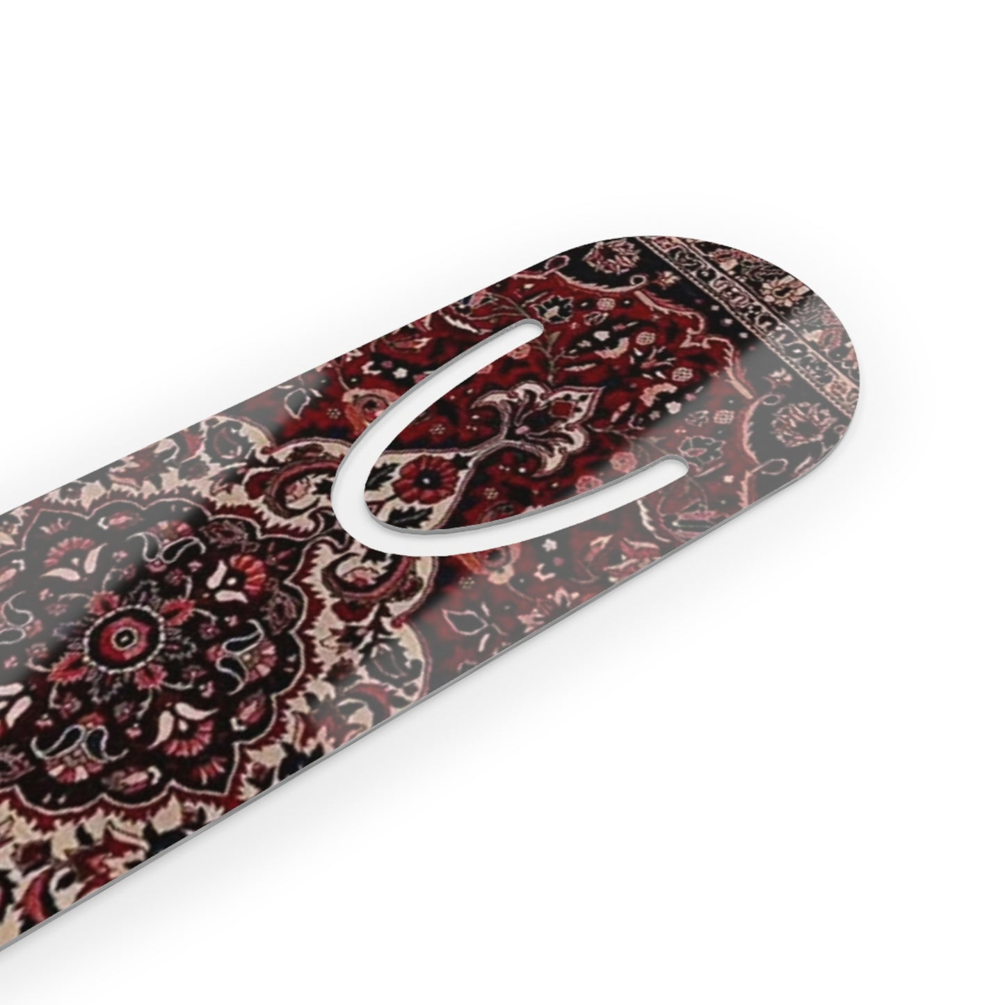 Persian Rug Bookmark – Elegant Metal Bookmark with Oriental Carpet Design, Unique Gift for Book Lovers