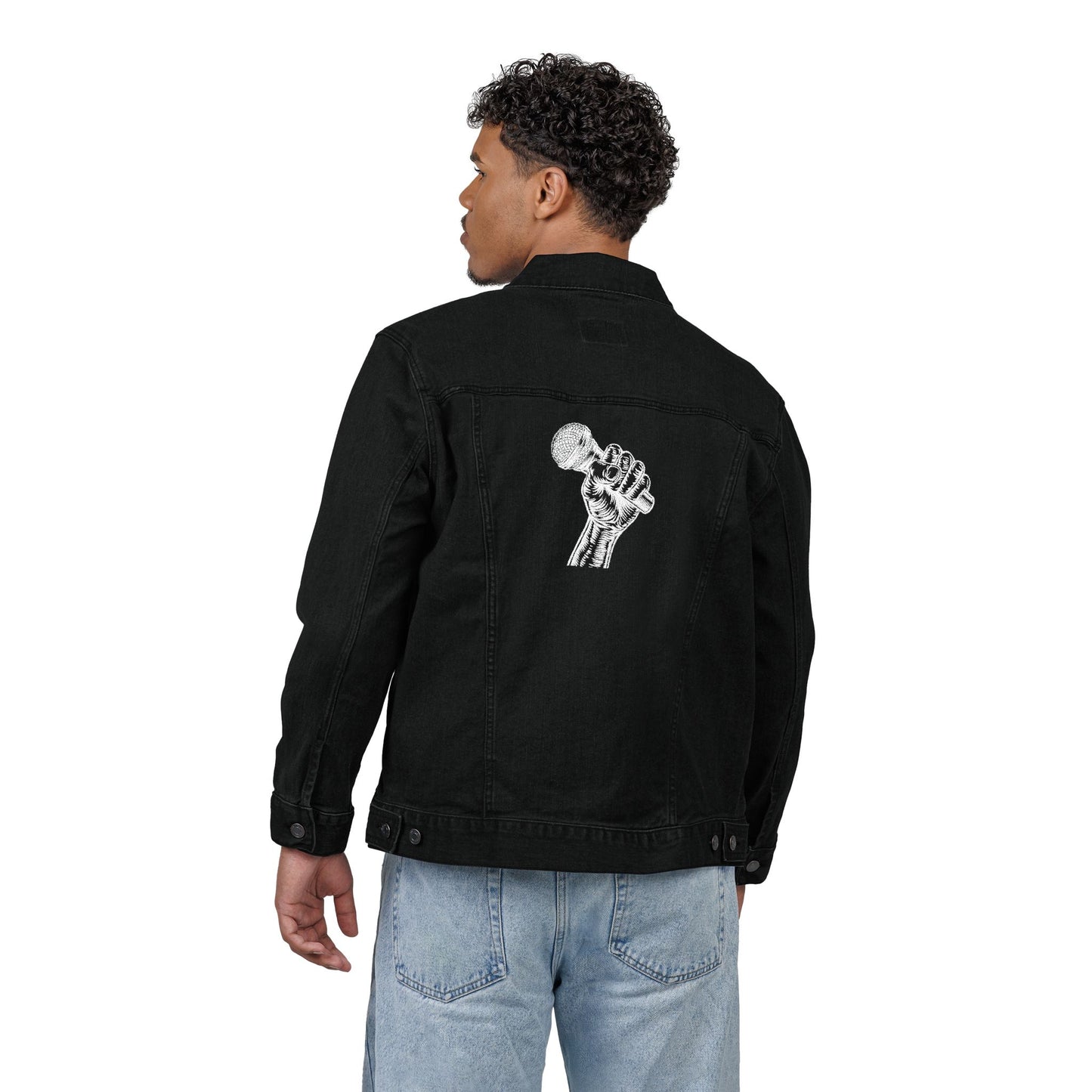 "Power of Voice" Graphic Denim Jacket – Bold Streetwear Statement Piece