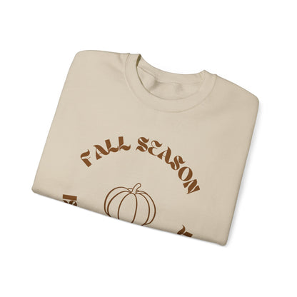Fall Season Is Officially Out Sweatshirt – Cozy Autumn Pullover with Pumpkin Design