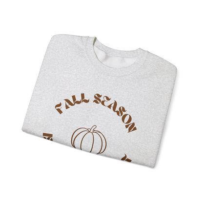 Fall Season Is Officially Out Sweatshirt – Cozy Autumn Pullover with Pumpkin Design