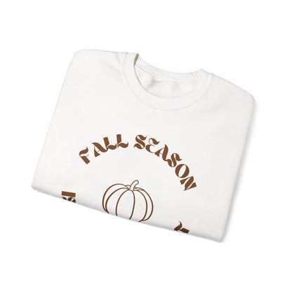 Fall Season Is Officially Out Sweatshirt – Cozy Autumn Pullover with Pumpkin Design