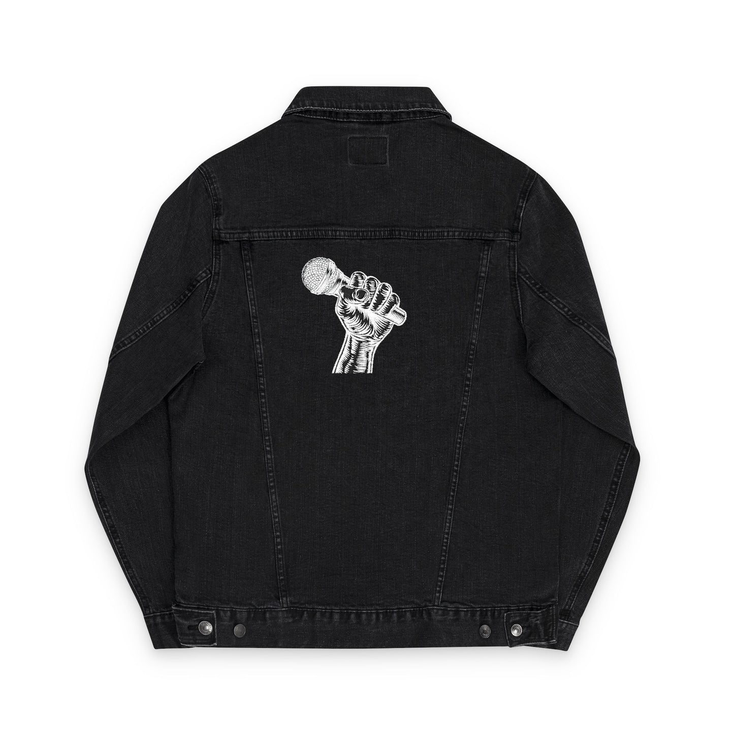 "Power of Voice" Graphic Denim Jacket – Bold Streetwear Statement Piece